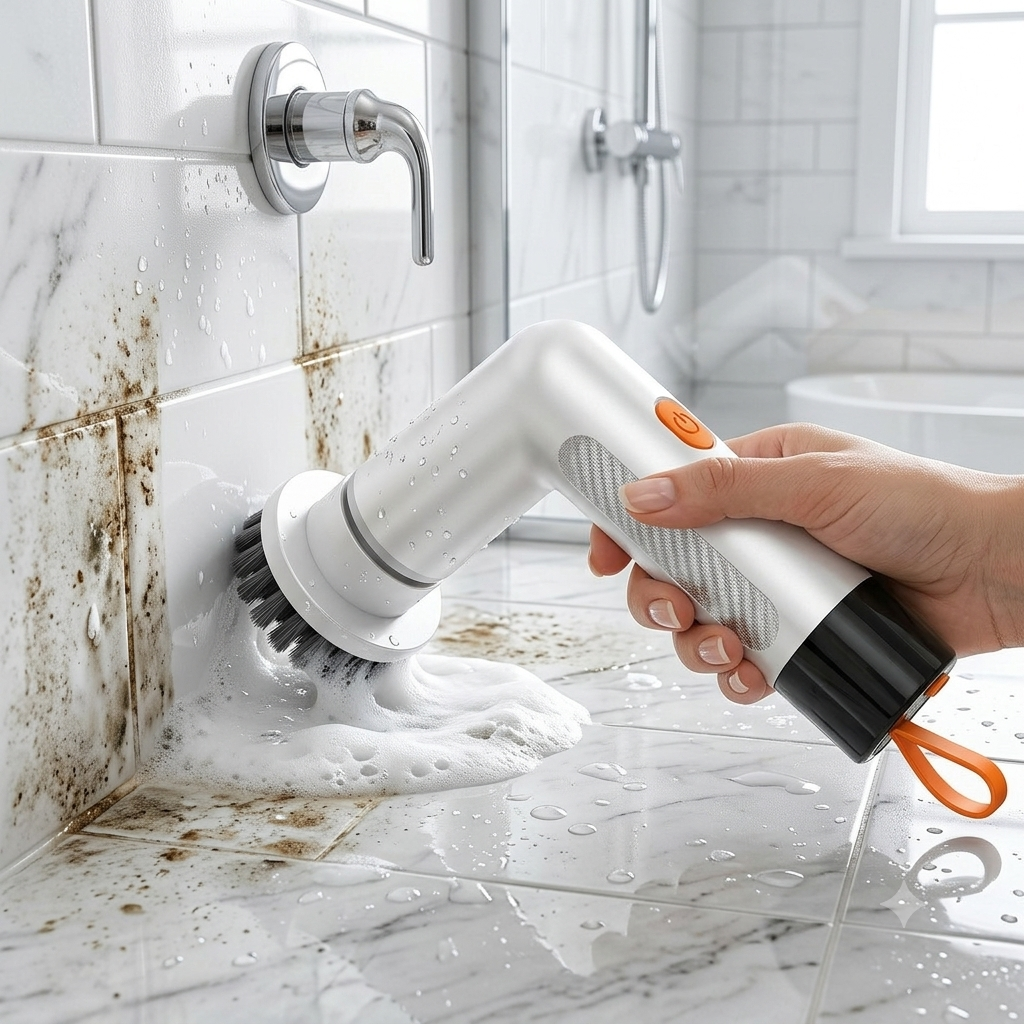 5-in-1 USB Rechargeable Electric Cleaning Brush – Cordless Kitchen & Stove Power Scrubber