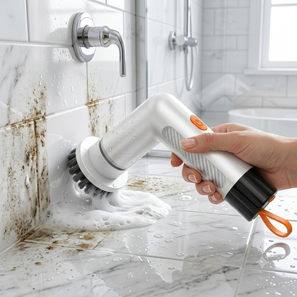 5-in-1 USB Rechargeable Electric Cleaning Brush – Cordless Kitchen & Stove Power Scrubber